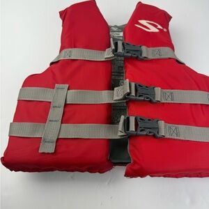 Stearns Youth 50-90 lbs Red Life Jacket Boating Safety